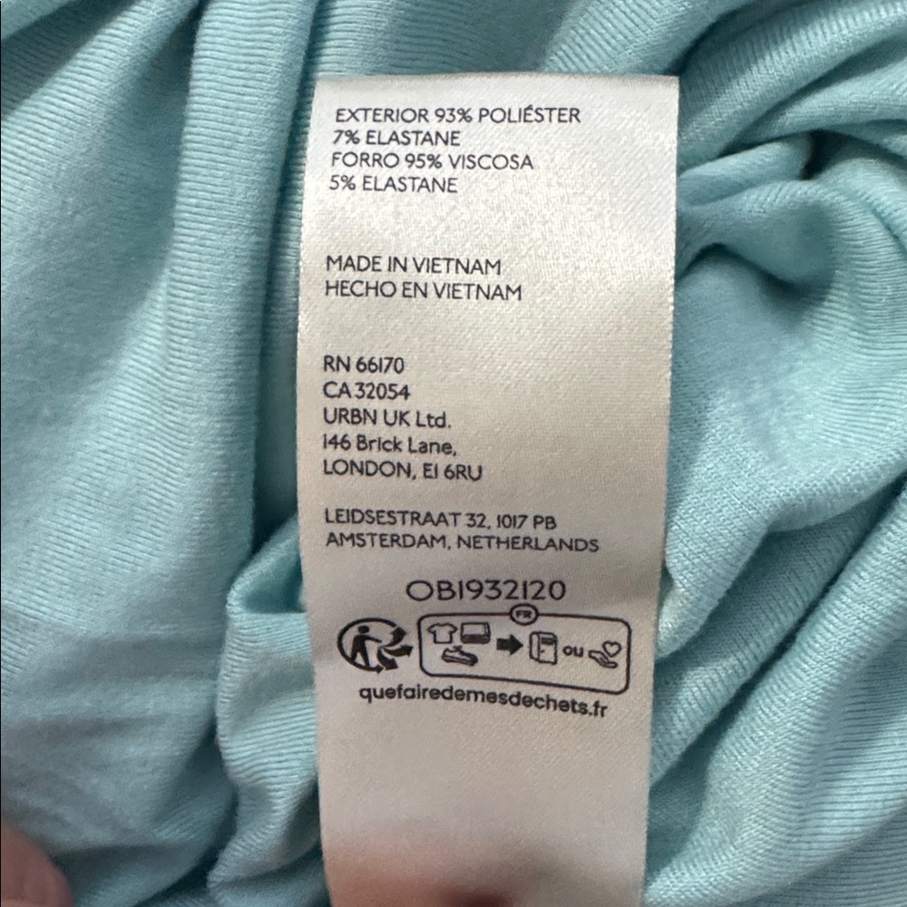 NEW Anthropologie Maya Ruched Cowl-Neck Dress Mesh Rainbow Watercolor Large - Picture 10 of 10